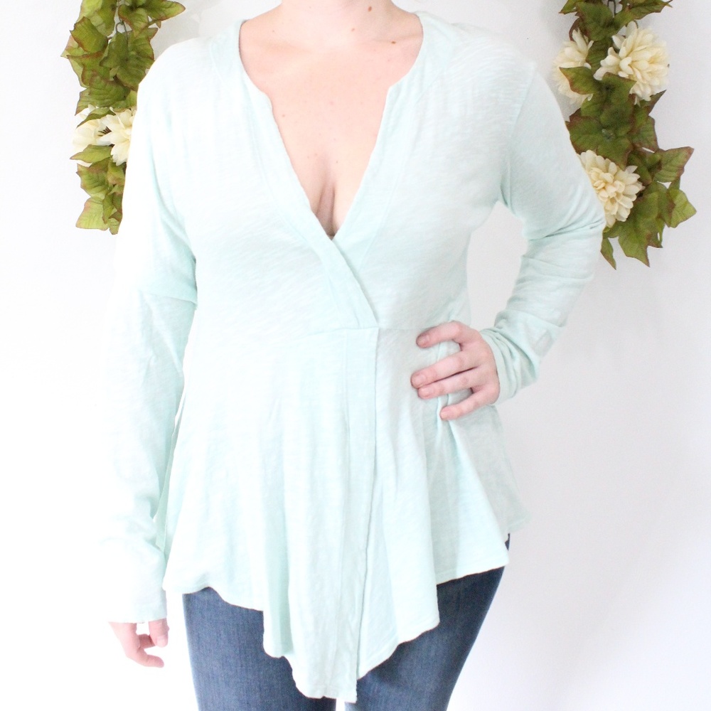 Anthropologie - Mint  Long Sleeve Signy Top